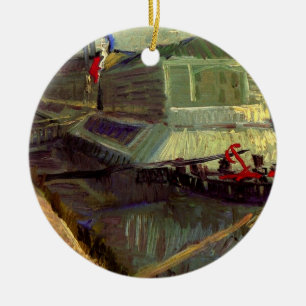 Bathing Float op Seine Asniere door Vincent van Go Keramisch Ornament