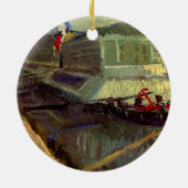 Bathing Float op Seine Asniere door Vincent van Go Keramisch Ornament (Achterkant)
