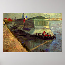 Bathing Float op Seine Asniere door Vincent van Go Poster