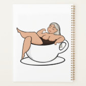 Bathing in coffee - Cute and curvy Planner (Achterkant)