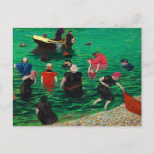 Bathing in Etretat, 1899, van Felix Vallotton Briefkaart (Voorkant)
