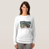 Bathing River Otter Wildlife Art T-shirt (Voorkant volledig)