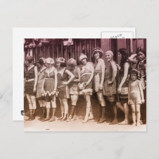 Bathing Suit 1920-wedstrijd Briefkaart (Voorkant / Achterkant)