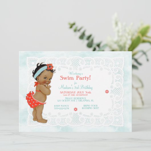 Bathing Suit Lace Kaart (Staand voorkant)