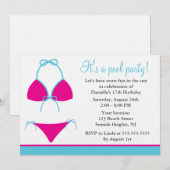 Bathing Suit Party Invitations Kaart (Voorkant / Achterkant)