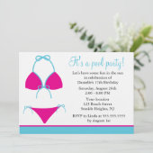Bathing Suit Party Invitations Kaart (Staand voorkant)