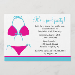 Bathing Suit Party Invitations Kaart