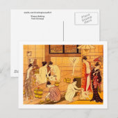 Bathing van vrouwen, Torii Kiyonaga Japans Briefkaart (Voorkant / Achterkant)
