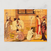 Bathing van vrouwen, Torii Kiyonaga Japans Briefkaart (Voorkant)