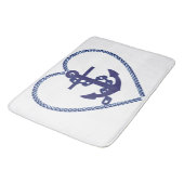 Bathmat badkamer Hartenanker blauw wit Badmat (Gekanteld)