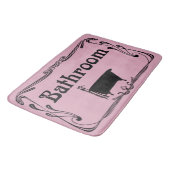 Bathmat badkamer , roze trommel zwart badmat (Gekanteld)