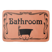 Bathmat badkamer  sleepbaars zwart badmat (Voorkant)