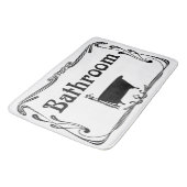 Bathmat badkamer , zwart wit badmat (Gekanteld)