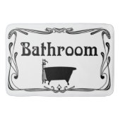 Bathmat badkamer , zwart wit badmat (Voorkant)