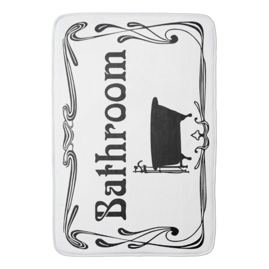 Bathmat badkamer , zwart wit badmat (Voorkant Verticaal)