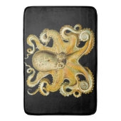 Bathmat Black Gold Octopus Badmat (Voorkant Verticaal)