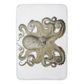 Bathmat Black Silver Grey Octopus Gold Badmat (Voorkant Verticaal)