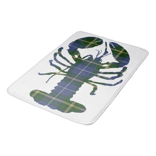 Bathmat blauw Nova Scotia Tartanlobster Badmat (Gekanteld)
