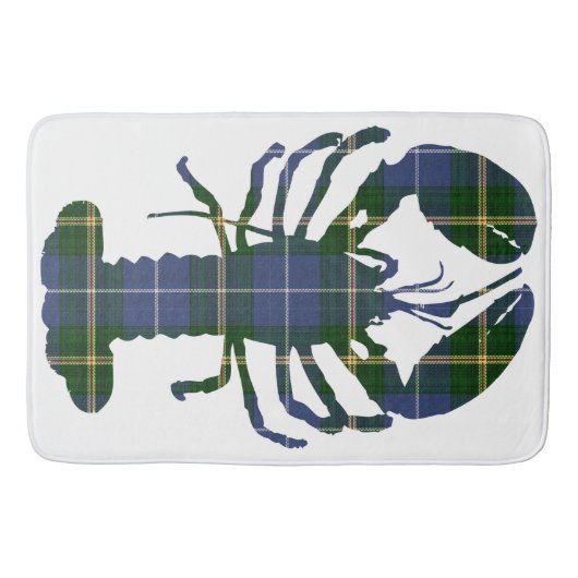 Bathmat blauw Nova Scotia Tartanlobster Badmat (Voorkant)