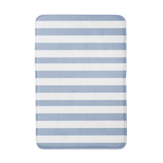Bathmat Blue & White Stripe Badmat (Voorkant Verticaal)