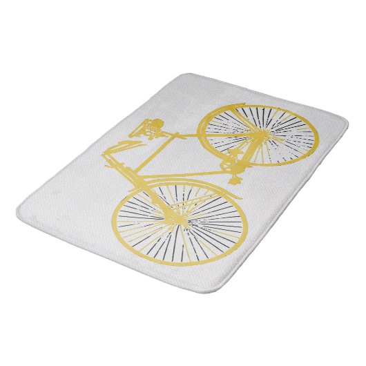 Bathmat Goudgele fiets Badmat (Gekanteld)