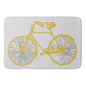 Bathmat Goudgele fiets Badmat (Voorkant)