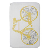 Bathmat Goudgele fiets Badmat (Voorkant Verticaal)