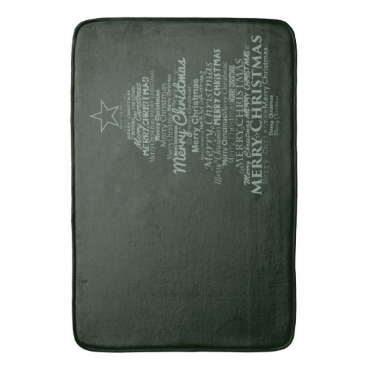 Bathmat-groene boomkerst badmat (Voorkant Verticaal)