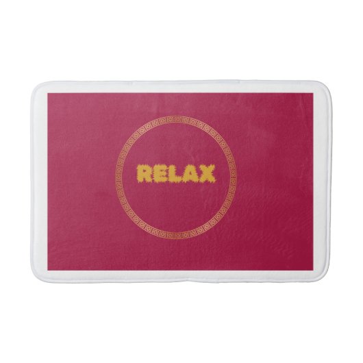 Bathmat Red "Relax" Bathmat met Gouden Accent Badmat (Voorkant)