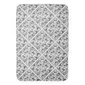 Bathmat, zwart-wit, bubbelpatroon badmat (Voorkant Verticaal)