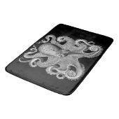 Bathmat zwarte grijze Octopus Badmat (Gekanteld)