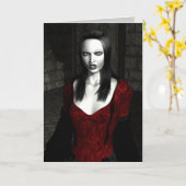 Bathory Gothic Art Wenskaart Kaart (Gele Bloem)