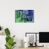 Bathroom Art Poster (Thuiskantoor)
