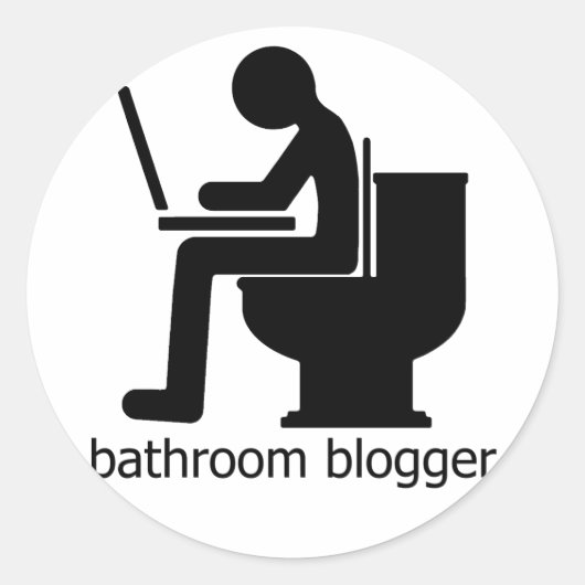 Bathroom Blogger Ronde Sticker (Voorkant)