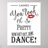 Bathroom-bord voor de dames kamer poster (Voorkant)