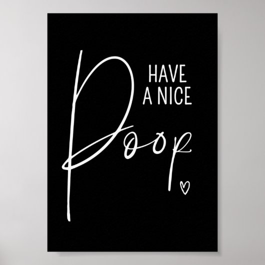 Bathroom Decor heeft een mooie Poop Funny Wall off Poster (Voorkant)