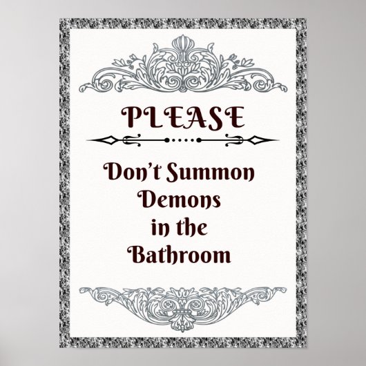 Bathroom Demons Poster (Voorkant)