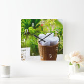 Bathroom details vierkante klok (Huis)