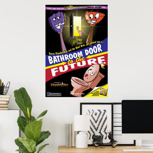 Bathroom deur naar het toekomstige Poster (Thuiskantoor)