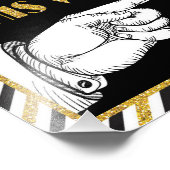 Bathroom Direction Sign (rechts) - 8 x 10 inch afd Foto Afdruk (Hoek)