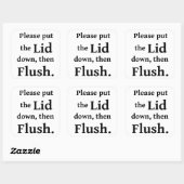 Bathroom Flush Vierkante Sticker (Vel)