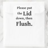 Bathroom Flush Vierkante Sticker (Tas)