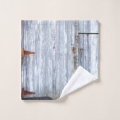 Bathroom Handdoek Witte was Wood Deur Aantal (Wasdoekje)