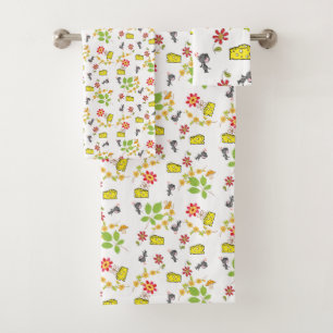 Bathroom Handdoeken stelt kaasmuizen Muizen Floral