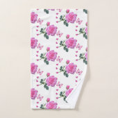 Bathroom handdoeken stelt roze roze roze vlinder v (Handdoek)