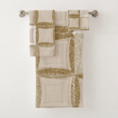 Bathroom-handdoekjes, bruin bad handdoek (Insitu)