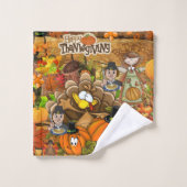 Bathroom-handdoekjes Happy Thanksgiving Day Bad Handdoek (Wasdoekje)