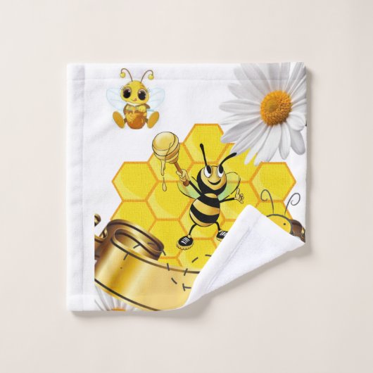 Bathroom Handdoekjes Stelt Bumblebee Witte Dagen i Bad Handdoek (Wasdoekje)