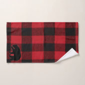 Bathroom, handdoekset, rood buffel, Beer zwart Bad Handdoek (Handdoek)