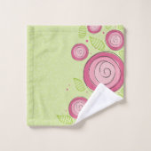 Bathroom-handdoekset, roze rozen bad handdoek (Wasdoekje)